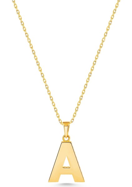 14 Ayar Altın Forse Zincir Üç Boyutlu Harf Kolye fiyatları