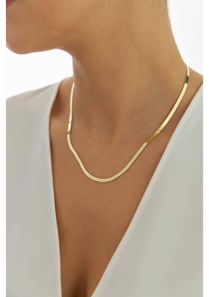 Altın Italyan Ezme Kemer Kolye Kalın modelleri