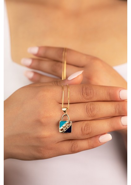 Altın Mineli Çanta Kolye modelleri