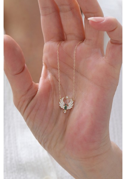 14 Ayar Altın Anka Kuşu Kolye modelleri