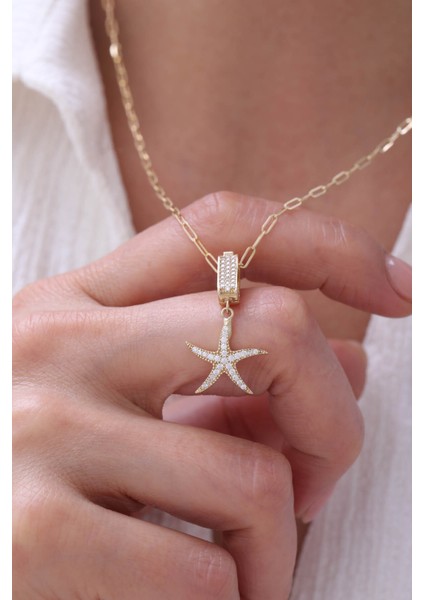 14 Ayar Altın Ataş Zincir Deniz Yıldızı Kolye fiyatları