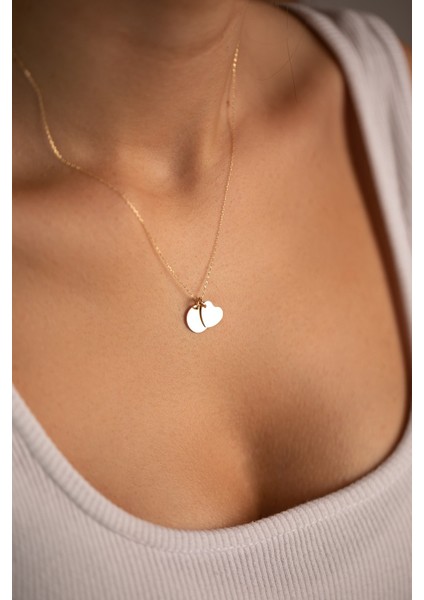 14 Ayar Altın Forse Zincir Kalp Plaka Kolye fırsatları