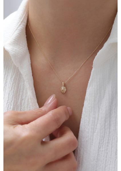 14 Ayar Altın Aslan Kolye modelleri