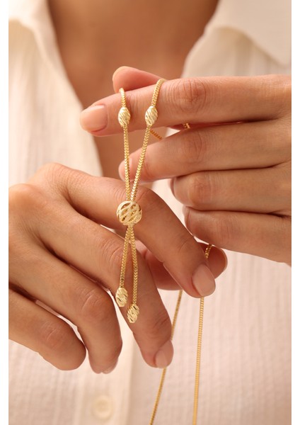 14 Ayar Altın Buğday Zincir Sallantılı Modern Kolye modelleri