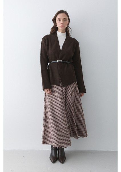 Koyu Kahve Kemerli Hırka - 241084 modelleri