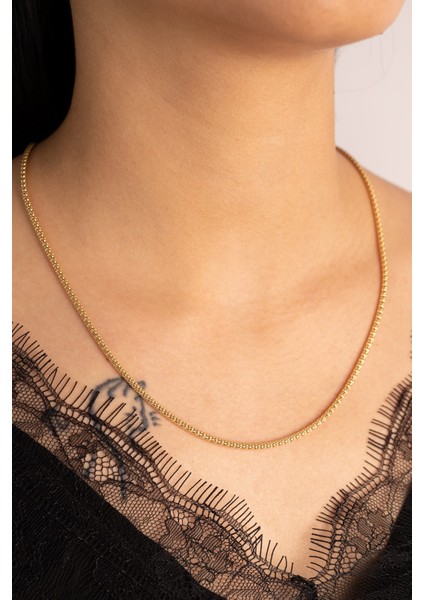 14 Ayar Altın Popcorn Zincir Kolye