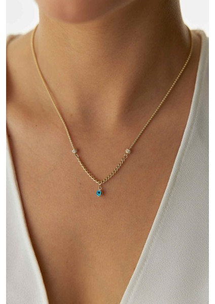 14 Ayar Altın Popcorn Gurmet Göz Kolye fiyatları