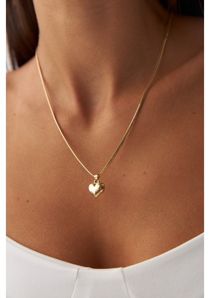 Altın Balık Sırtı Zincir Nostaljik Kalp Kolye fiyatları