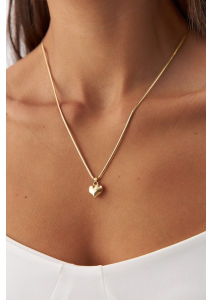 Altın Balık Sırtı Zincir Nostaljik Kalp Kolye fırsatları