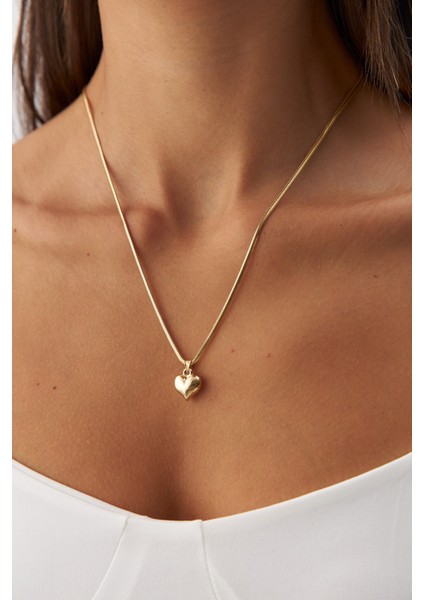 Altın Balık Sırtı Zincir Nostaljik Kalp Kolye indirimleri