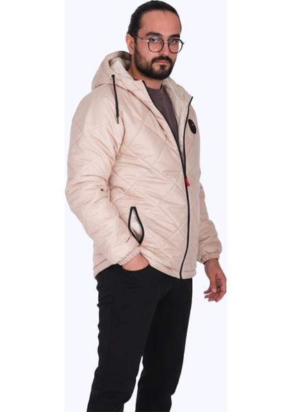 Su ve Rüzgar Geçirmez Jel Elyaflı Kapitone Cepli Spor Mont