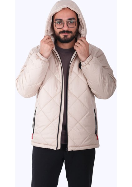 Su ve Rüzgar Geçirmez Jel Elyaflı Kapitone Cepli Spor Mont