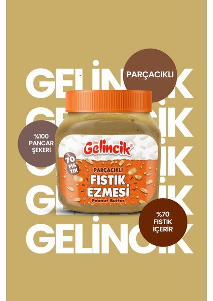 Kahvaltılık Sürülebilir Doğal Katkısız 650GR Özel Üretim Şekerli Parçacıklı Fıstık Ezmesi fiyatları