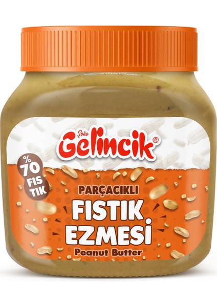 Kahvaltılık Sürülebilir Doğal Katkısız 650GR Özel Üretim Şekerli Parçacıklı Fıstık Ezmesi indirimleri