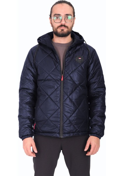 Su ve Rüzgar Geçirmez Jel Elyaflı Kapitone Cepli Spor Mont