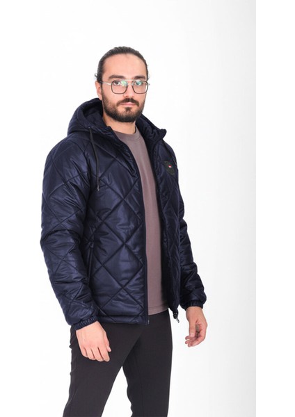 Su ve Rüzgar Geçirmez Jel Elyaflı Kapitone Cepli Spor Mont