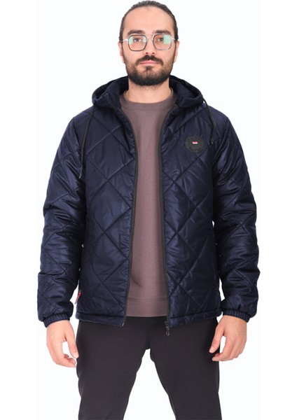 Su ve Rüzgar Geçirmez Jel Elyaflı Kapitone Cepli Spor Mont