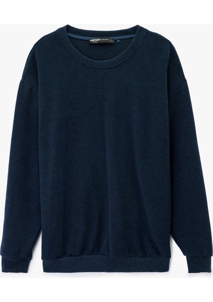 Uzun Kollu Bisiklet Yaka Oversize Sweatshirt