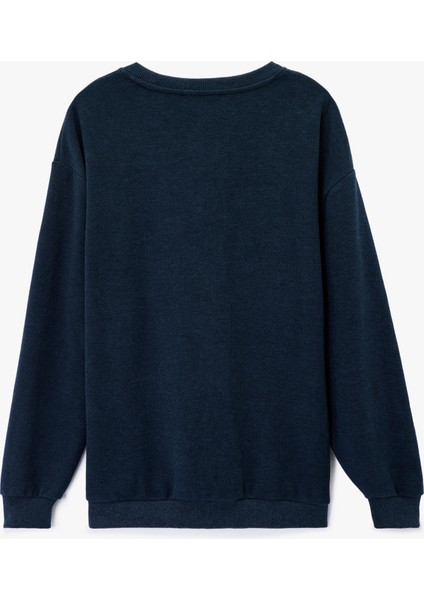 Uzun Kollu Bisiklet Yaka Oversize Sweatshirt fiyatları