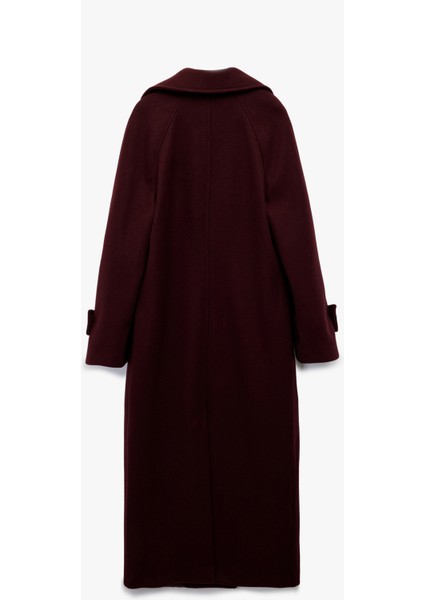 x Melis Ağazat - Kaşe Kaban Kruvaze Uzun Kollu Cepli Düğmeli fiyatları