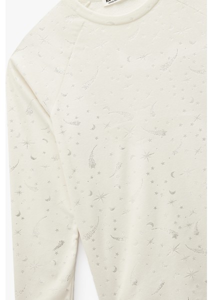 Rahat Kalıp Uzun Kollu Bisiklet Yaka Pijama Üstü modelleri