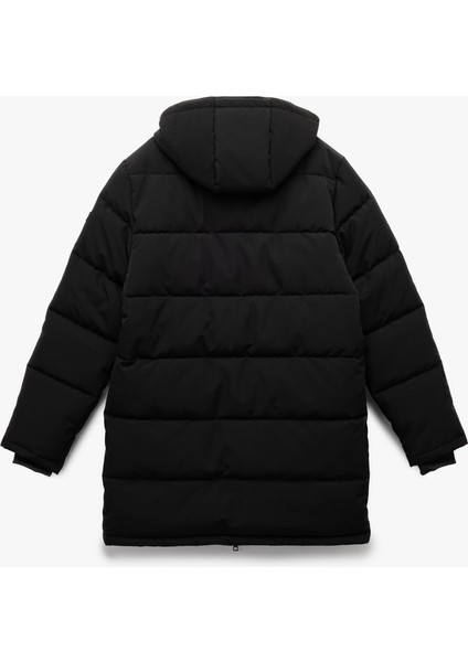 Kapşonlu Çıtçıt Düğmeli Kapaklı Cep Detaylı Şişme Mont fırsatları