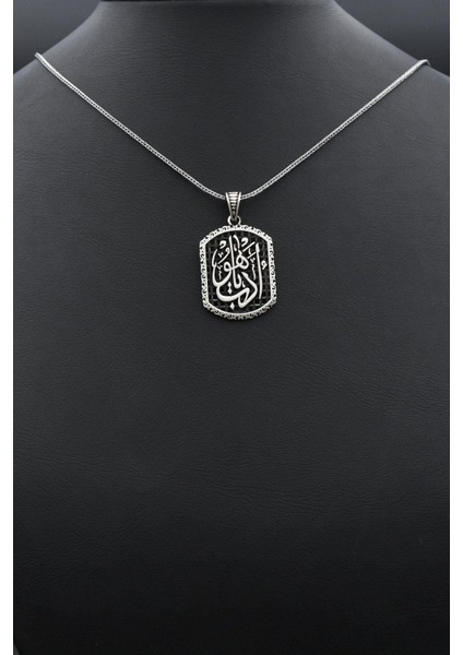 Edeb Ya Hu Yazılı 925 Ayar Gümüş Kolye Zincir 902391 fırsatları