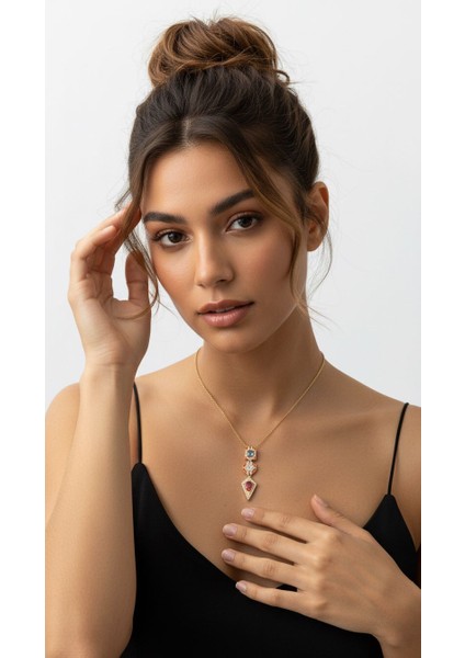 Theory Jewelry3 Monuments Gold Kolye modelleri