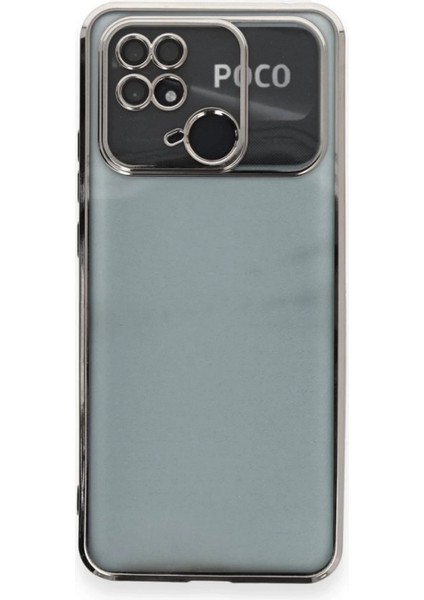Xiaomi Redmi 10C Kılıf Lensli Silikon - Gümüş fiyatları