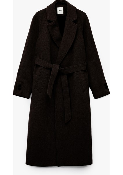 Uzun Kollu Kemerli Cepli Kruvaze Uzun Kaşe Kaban modelleri