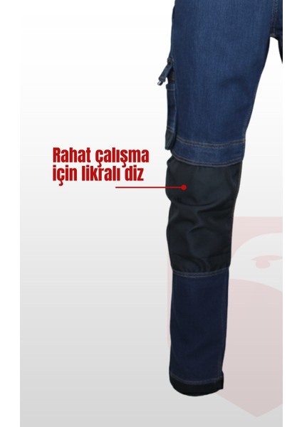 Likralı Çok Cepli Kot İş Pantolonu – Esnek Yapı ve Fonksiyonel Tasarım fiyatları