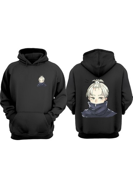 Inumaki Tasarım Sırt Baskılı Siyah Sweatshirt