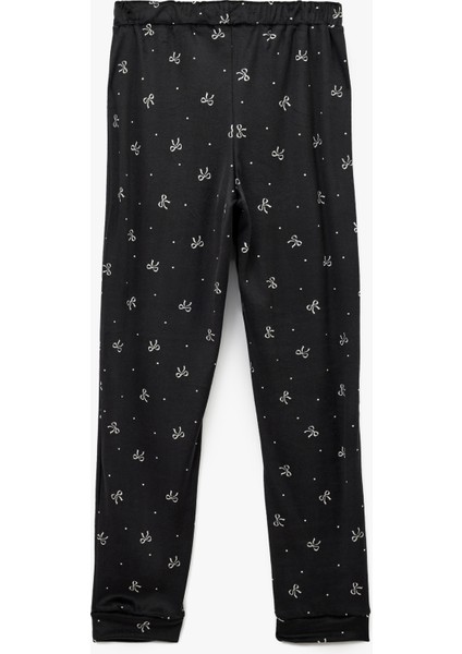 Beli Lastikli Rahat Kalıp Fiyonk Baskılı Pijama Altı fiyatları