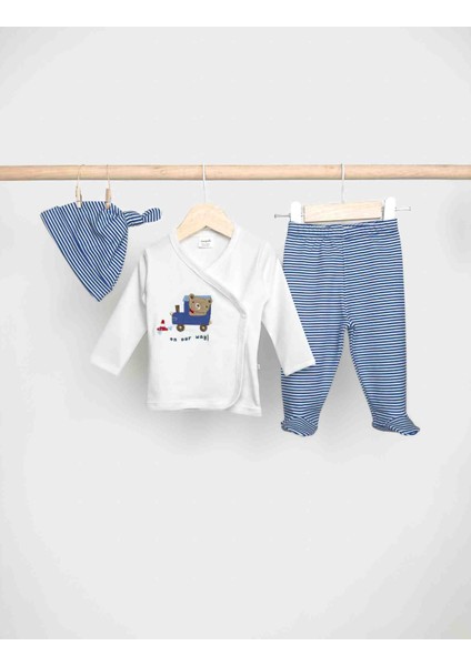 5 Parça Erkek Bebek Hastane Çıkışı Seti