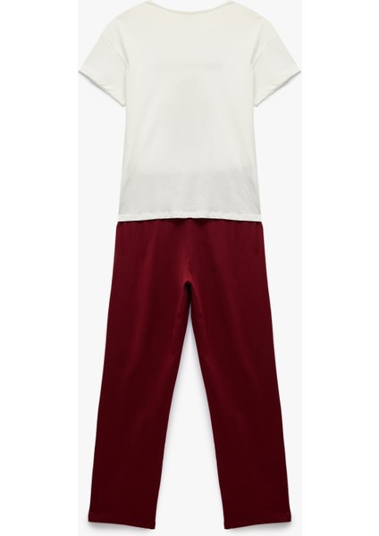 Baskılı Pamuklu 2'i Pijama Takımı