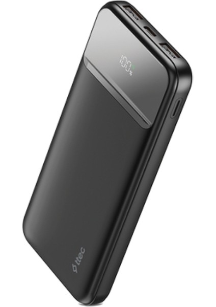 Recharger Taşınabilir Şarj Aleti, 10.000MAH Powerbank, 20W, Siyah