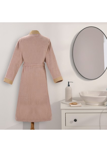 %100 Pamuk Bornoz | Greek Desen-Bej-Cepli-Unisex modelleri