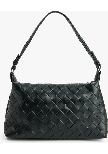 Örgü Detaylı Fermuarlı Askılı Suni Deri Omuz Çantası fiyatları