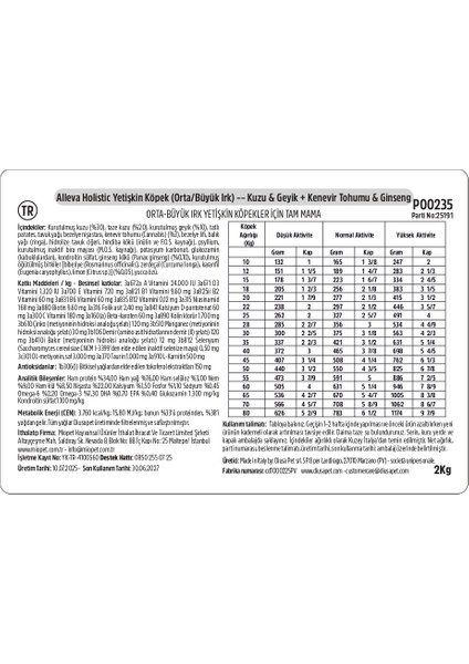 Holistik Kuzulu & Geyikli Tahılsız Orta-Büyük Irk Yetişkin Köpek Maması 2 Kg