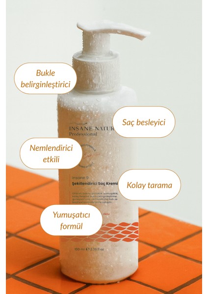INSANE NATURALE Bukle Belirginleştirici Saç Bakım ve Onarım Kremi (Insane 9), 100ml modelleri