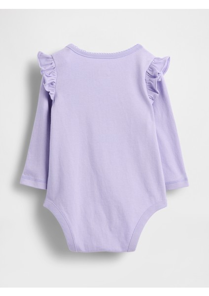 Bebek Mor Organik Pamuk Gap Logo Bodysuit modelleri