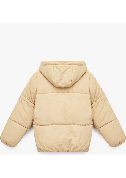 Uzun Kollu Kapşonlu Şişme Mont fiyatları