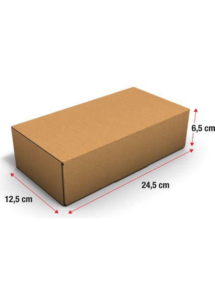 Ondüle 24,5X12,5X6,5 cm Testliner E-Ticaret Kargo Gönderi Kutusu fiyatları