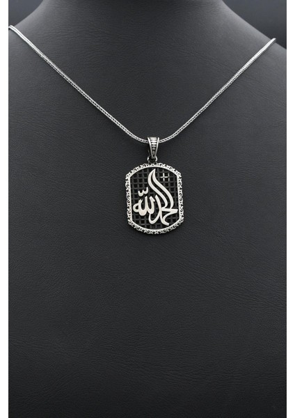 Hamd Olsun Arapça Yazlı 925 Ayar Gümüş Kolye Zincir 902393 indirimleri