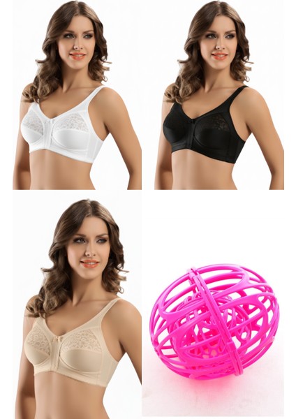 800 Sevilla 3'lü Eko Paket (Siyah-Beyaz-Ten) + Hediyeli Sütyen Seti