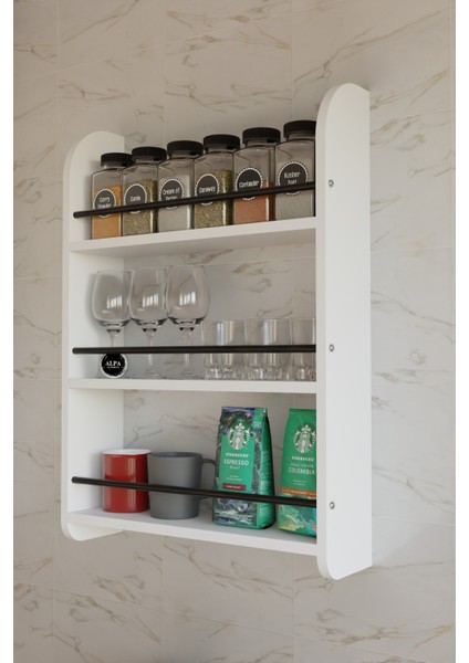 Duvar Tipi Mutfak Düzenleyici Raf | Baharat, Bardak, Fincan ve Depolama Için Pratik Raf fiyatları