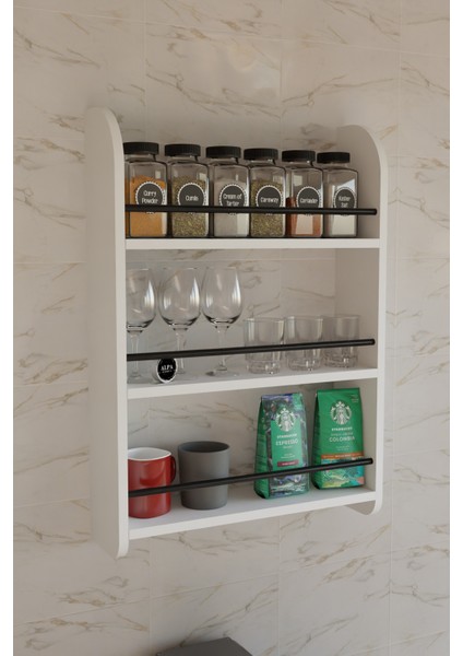 Duvar Tipi Mutfak Düzenleyici Raf | Baharat, Bardak, Fincan ve Depolama Için Pratik Raf fırsatları