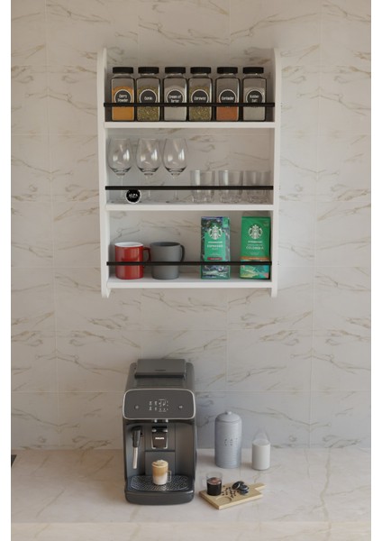 Duvar Tipi Mutfak Düzenleyici Raf | Baharat, Bardak, Fincan ve Depolama Için Pratik Raf indirimleri