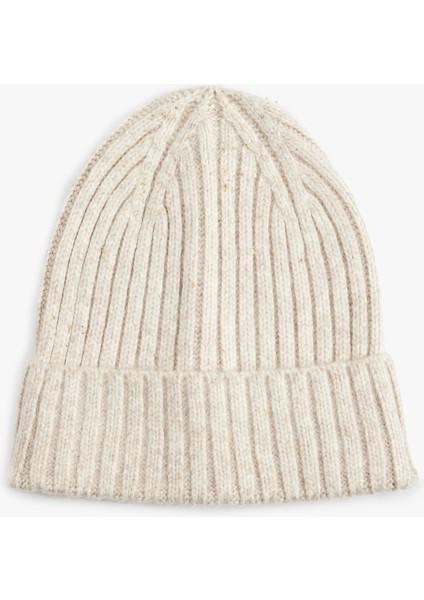 Basic Katlı Yün Karışımlı Örgü Bere