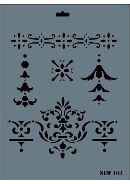 Rich New Seri N-103 Stencil 35X25 cm